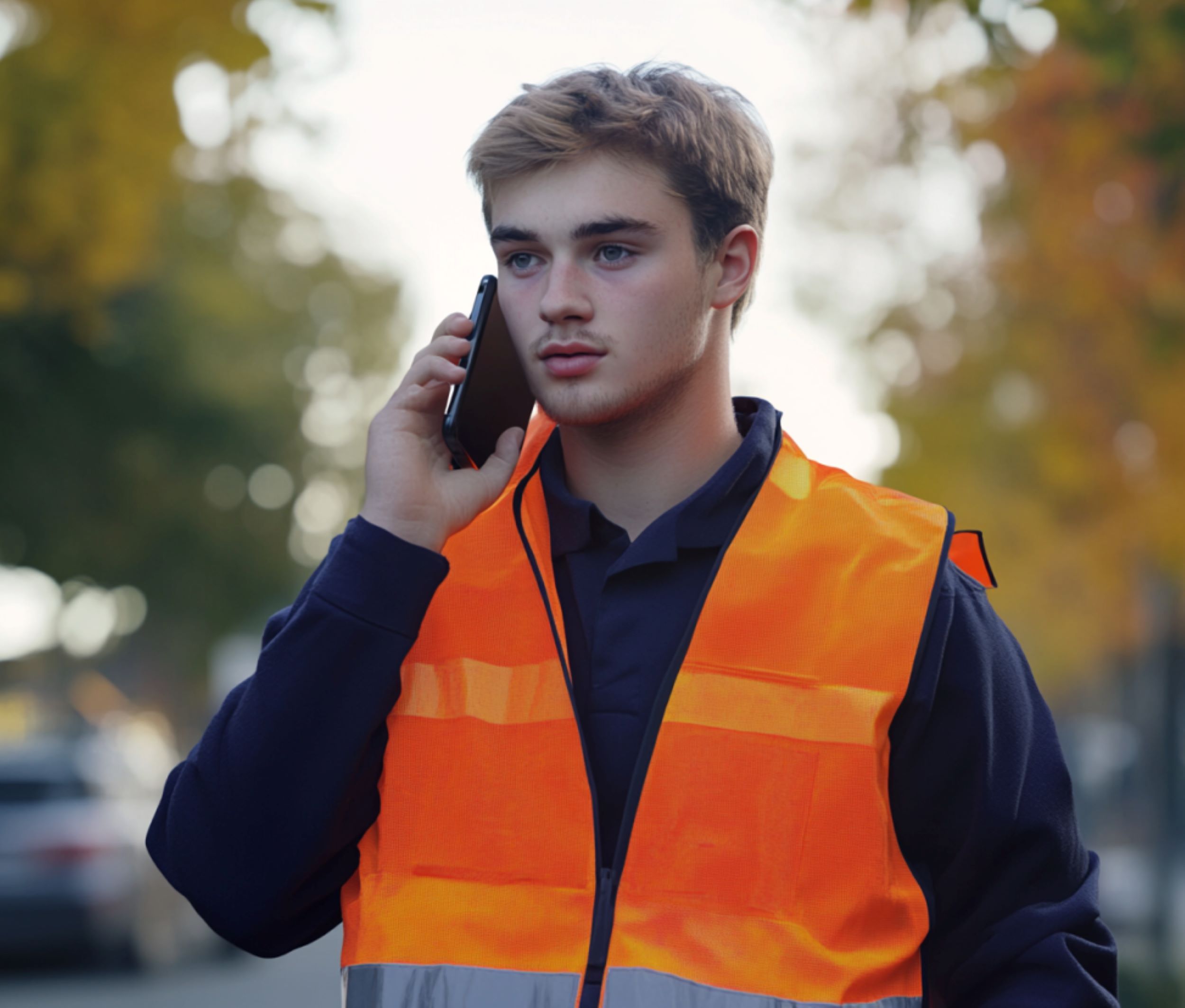 Jongen die MBO doet is aan het bellen.