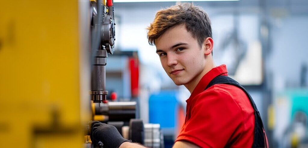 Man is aan het werk als assemblagemedewerker